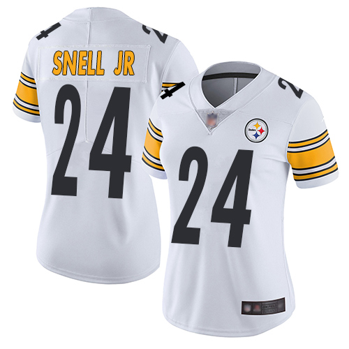 Women Pittsburgh Steelers Football #24 Limited White Benny Snell Jr. Road Vapor Untouchable Nike NFL Jersey->youth nfl jersey->Youth Jersey